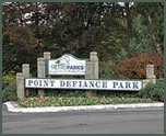 Entrance to Point Defiance Park, Tacoma, WA.